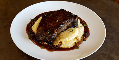 Image of Pork Chops in Balsamic Cherry Sauce